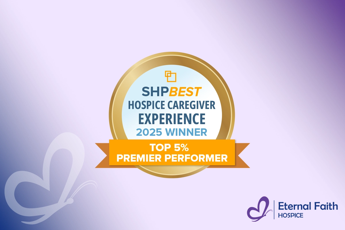 Eternal Faith Hospice Warner Robins, GA 2025 SHPBest Hospice Caregiver Experience Award, Top 5% Premier Performer