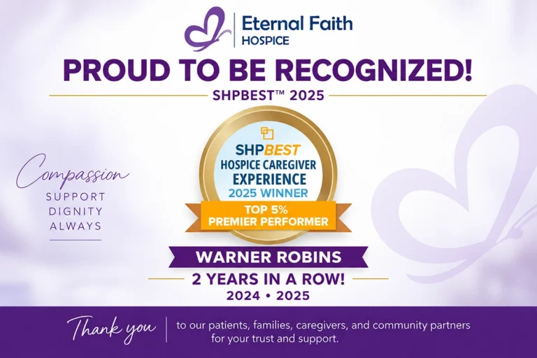 Eternal Faith Hospice Warner Robins 2025 SHPBest Top 5% Premier Performer award